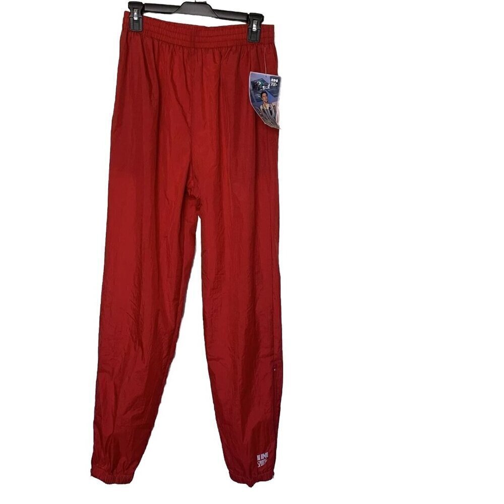 IN Sport Men’s Medium Red Y2K Elastic Waist Lined Windbreaker Jogger Pants